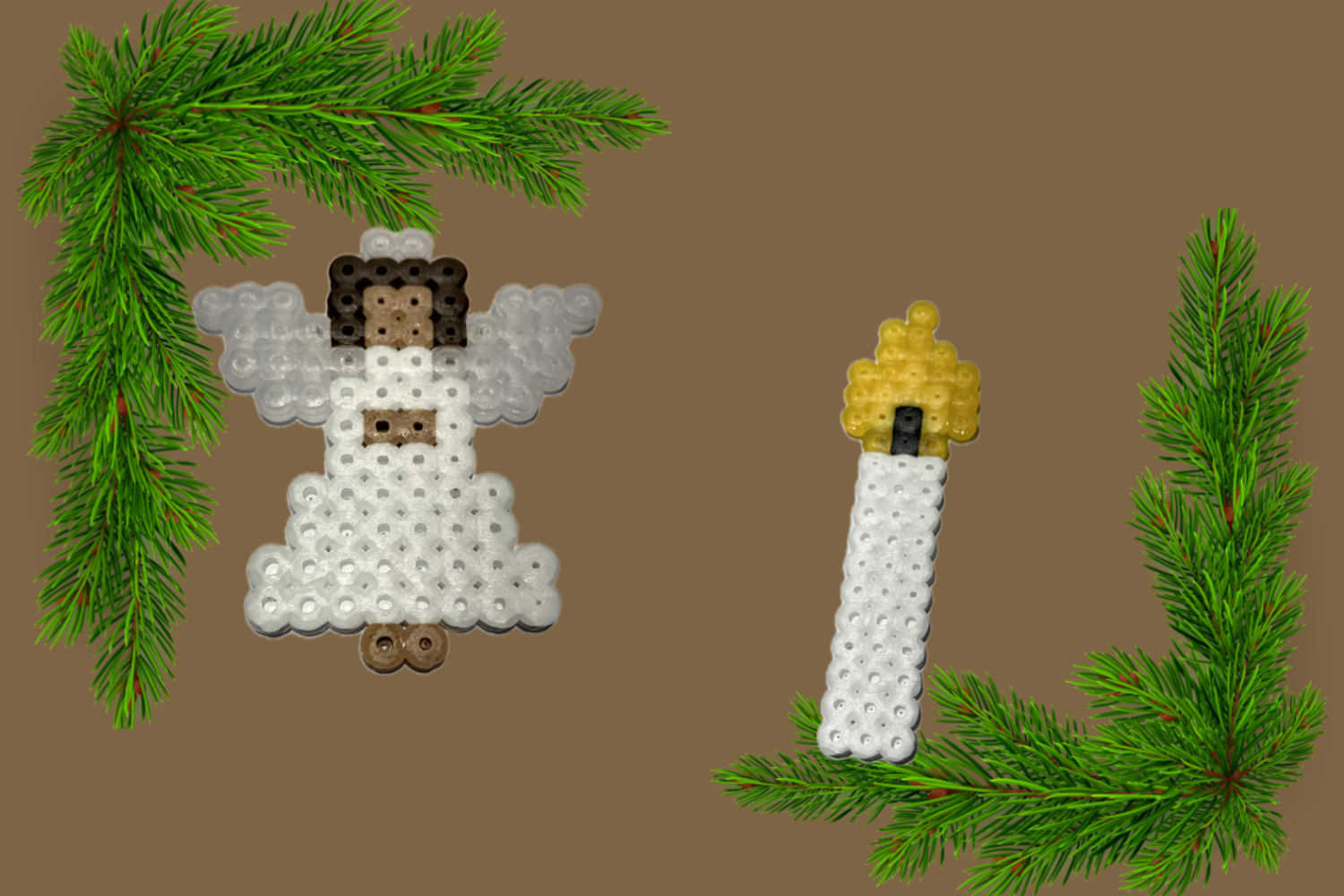 Engle og lys af rørperler
