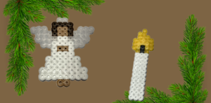 Engle og lys af rørperler