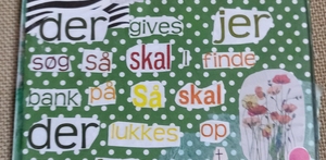 Konfirmationsord på plexiglasplade