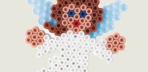 Julekrybbe i Hamaperler