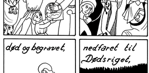 Kalkmalerier som tegneserier