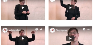 Tegn til fadervor, trosbekendelsen, velsignelsen og salmer